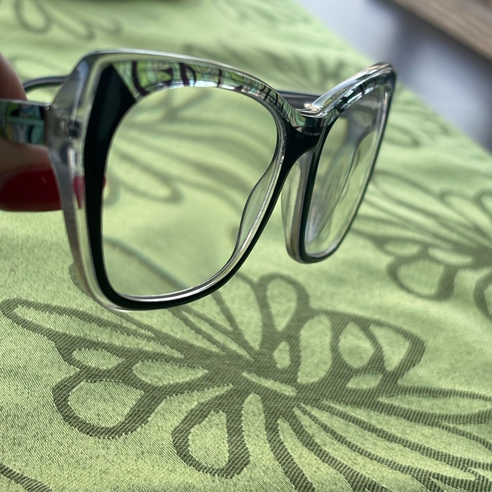 Emilio Pucci Black and Patterned Women's Glasses - Picture 7 of 16